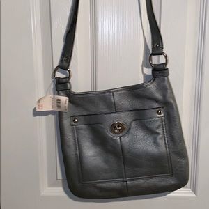 Silver coach bag
